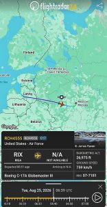 US C-17 Lands in Moscow